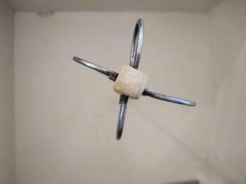 Africana! Traditional `Twirl Stick` - Wooden Pap Porridge Stirring Utensil With Metal Hoops