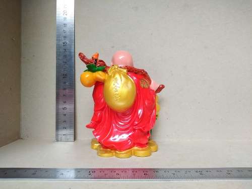 Chinese -Feng Shui - Standing Laughing Buddha with Coins and Ignot