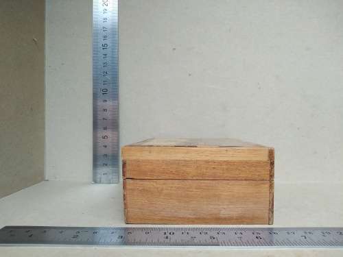 Vintage! Hand Made  - Marquetry Box, Wood Inlay Trinket Box, Tropical Design