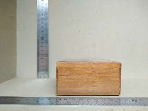 Vintage! Hand Made  - Marquetry Box, Wood Inlay Trinket Box, Tropical Design