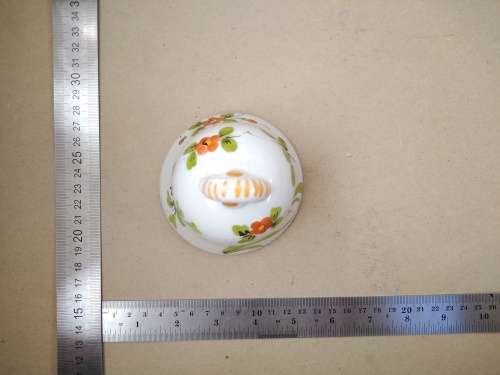 Vintage! - Italian - Ceramic Hand Painted - Table Bell (Signed) (Repaired)