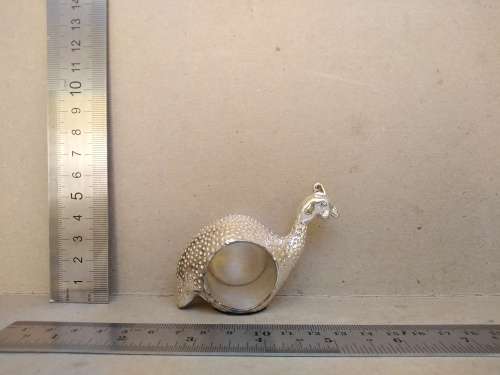 Afrisilver - Sterling Silver - African Guinea Fowl - Napkin Rings -Boxed