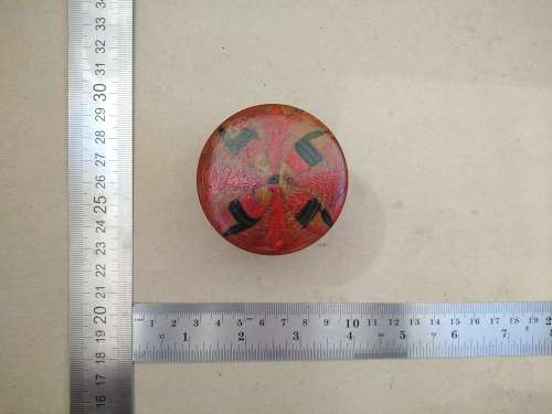 Vintage! Small Round - Turned Wooden - Trinket Box