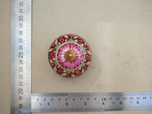 Vintage! Hand Painted Floral And Gold Trim Porcelain Trinket Dish With Lid