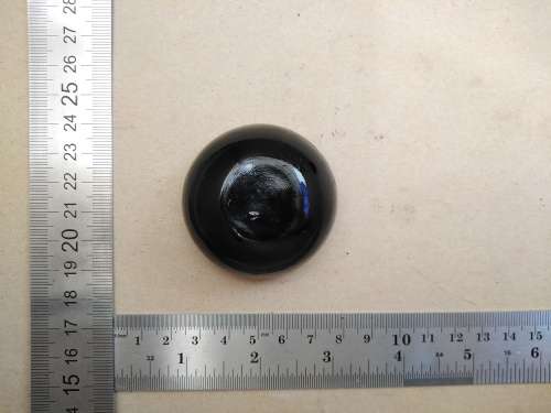 Vintage! Thailand - Small Round Black Lacquer - Hand Painted Elephant - Trinket Box