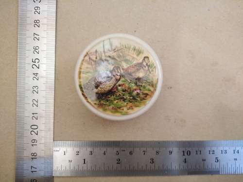 Vintage! English Apothecary Porcelain Pheasant Birds Collectable Pot