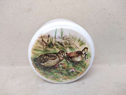 Vintage! English Apothecary Porcelain Pheasant Birds Collectable Pot