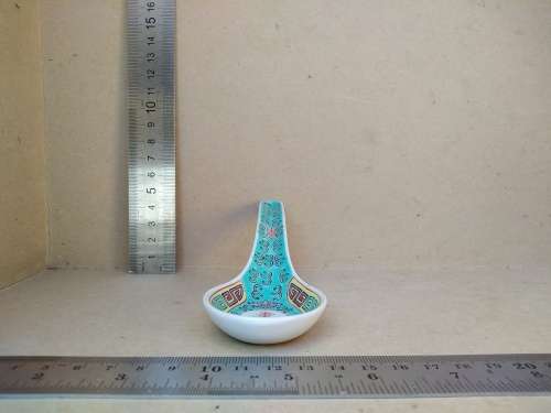 Vintage! Mun Shou - Porcelain Chinese - Set Of 4 Soup Spoons