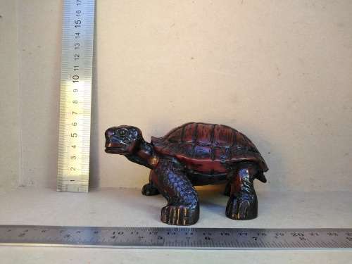 Vintage!  Fung Shui - Hand Carved - Heavy High Quality Resin Statue - Realistic Tortoise