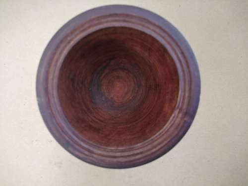 Vintage!  Hand Turned Heavy Hardwood - Teak? -Mortar And Pestle