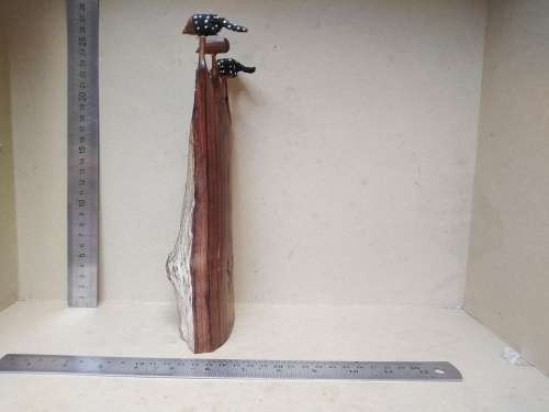 Vintage! Mozambique Sandalwood Carving - 3 Sisters (1 Missing Head)