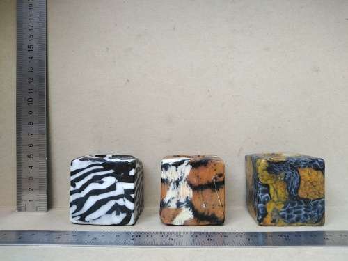 Africana! Swaziland - Millefiori Candle Art - Set Of 3 Cube Candles