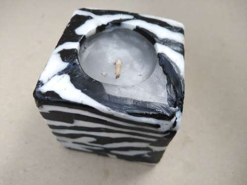 Africana! Swaziland - Millefiori Candle Art - Set Of 3 Cube Candles