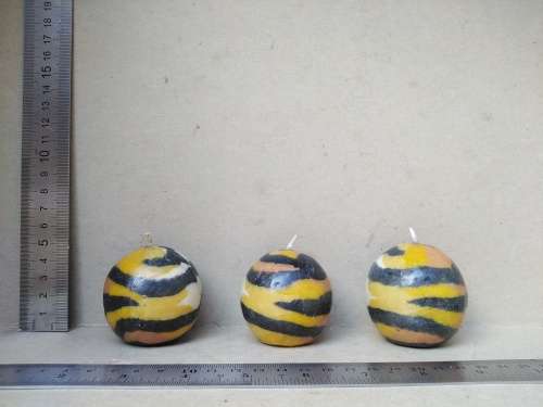 Africana! Swaziland - Millefiori Candle Art - Set Of 3 Sphere Candles