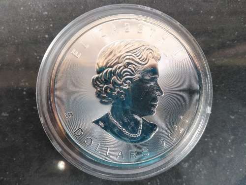 .999 Fine Silver - 1 Oz - 2020 - Canadian Silver Maple - in capsule