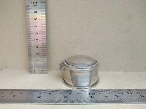 Vintage! Silver Plated - Oval Hinged - Trinket / Keepsake / Pill Box