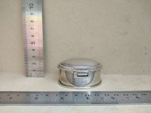 Vintage! Silver Plated - Oval Hinged - Trinket / Keepsake / Pill Box