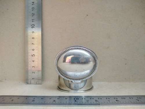 Vintage! Silver Plated - Oval Hinged - Trinket / Keepsake / Pill Box