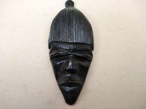 Africana! Hand Carved - Small Face Mask Hanging Pendant - Tribal Decor