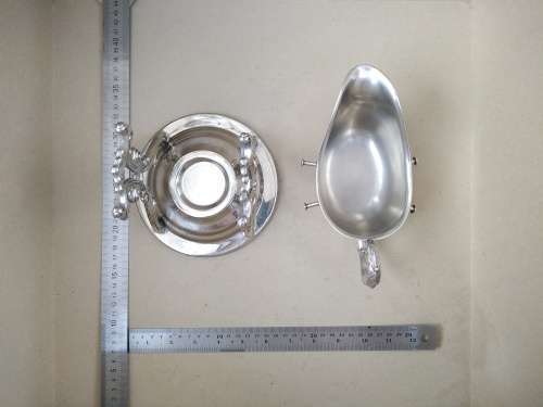 Vintage! Silver Plated - Gravy Boat with Warming Stand