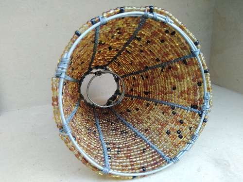 Africana! Zulu / Ndebele - Hand Made - Beaded Conical - Tealight Candle Holder