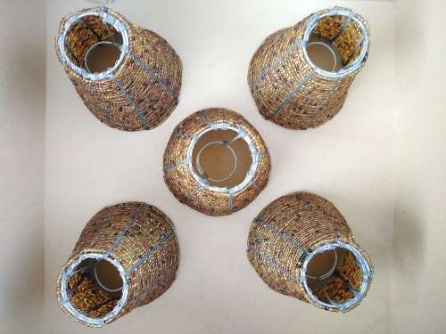 Africana! Zulu / Ndebele - Hand Made - Beaded Conical - Tealight Candle Holder
