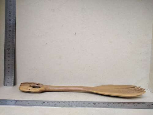 Africana! Elephant - Kenya - Hand Carved - Olive Wood - Salad Serving Set