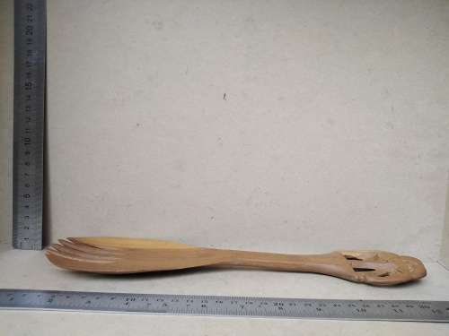Africana! Elephant - Kenya - Hand Carved - Olive Wood - Salad Serving Set