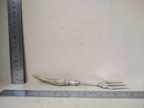 Antique! Kay & Co. - Worchester - Horn Handled Silver Plated - Victorian Bread Fork