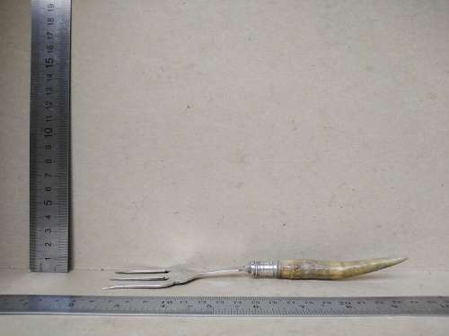 Antique! Kay & Co. - Worchester - Horn Handled Silver Plated - Victorian Bread Fork