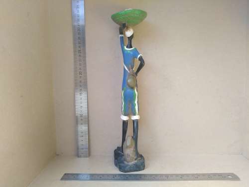 Africana! Mould / Sculpted Figure - Man Carrying Basket Of Produce