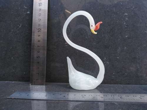 Vintage! Handmade Glass Figurine - Graceful Swan