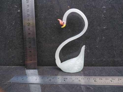 Vintage! Handmade Glass Figurine - Graceful Swan