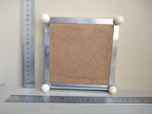 Vintage! Mid Century - ZIMCO - Serving Tray With Bakelite Ball Feet - Cottage Scene