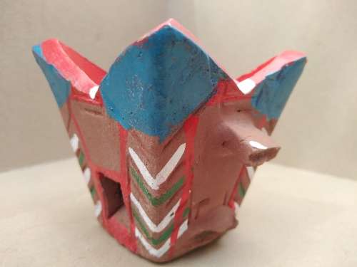 Vintage! - Oman Salalah - Handmade - Terracotta Clay Incense Burner (Broken Handle)