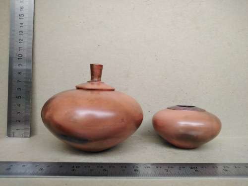 Vintage! Rare - Christine Gittins - Signed  - Studio Art Pottery - Pair Of Vessels