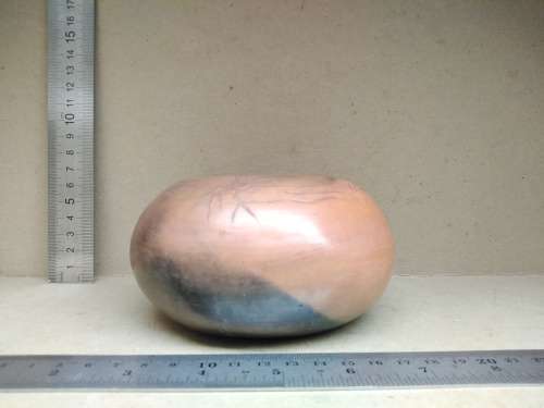 Vintage! Raku - Hand Etched Pattern - Studio Art - Vessel