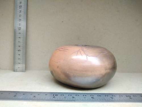 Vintage! Raku - Hand Etched Pattern - Studio Art - Vessel