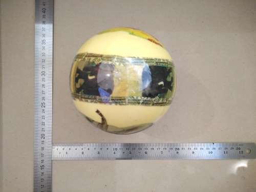 Africana! - Hand Made - Decoupage Ostrich Egg - Big Five (Signed) - With Wooden Stand
