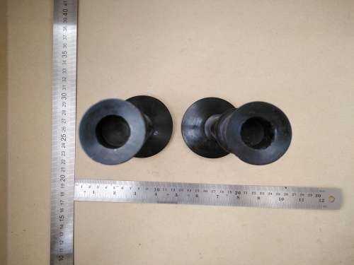 Vintage! - Ebony - Pair Of Wooden Candlestick Holders
