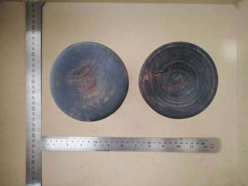 Vintage! - Ebony - Pair Of Wooden Candlestick Holders
