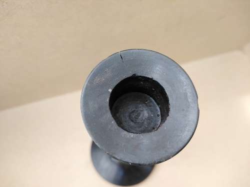 Vintage! - Ebony - Pair Of Wooden Candlestick Holders