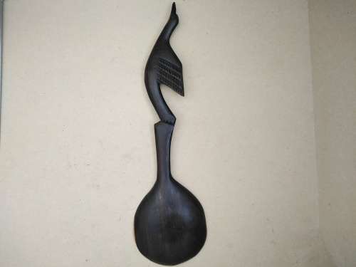 Vintage! - Ebony - Set Of Wooden Salad Servers - Bird Handles