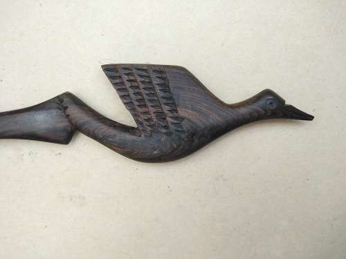 Vintage! - Ebony - Set Of Wooden Salad Servers - Bird Handles