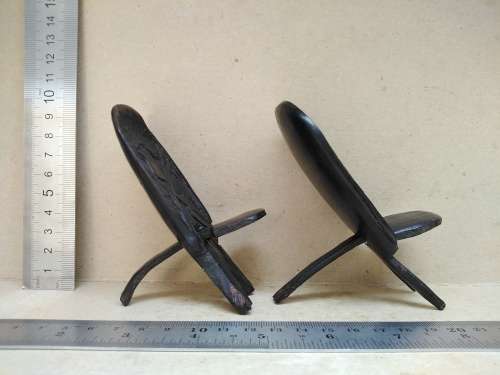 African - Hand Carved Miniature 2 piece model - Pair of African Tribal Birthing Chairs
