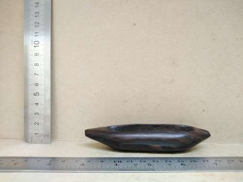 Vintage! Hand Carved - Small Wooden - Dugout Canoe Ornament