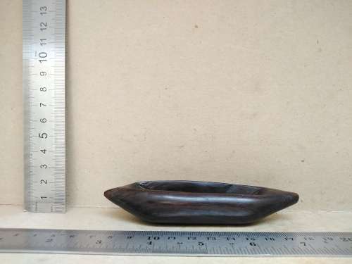 Vintage! Hand Carved - Small Wooden - Dugout Canoe Ornament