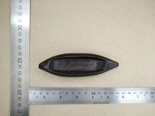 Vintage! Hand Carved - Small Wooden - Dugout Canoe Ornament