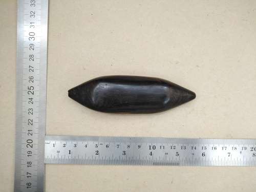 Vintage! Hand Carved - Small Wooden - Dugout Canoe Ornament