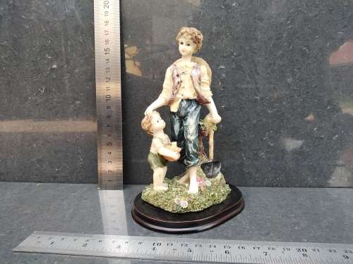 Vintage! Italian Design - Resin Statue Figurine - Montefiori Collection? - Father And Son